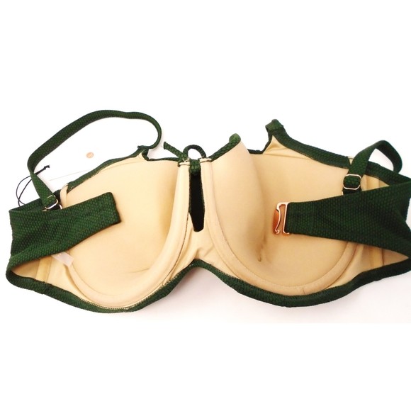 New with Tags 36DD Shade & Shore Forest Green Swimsuit Top - Picture 4 of 5